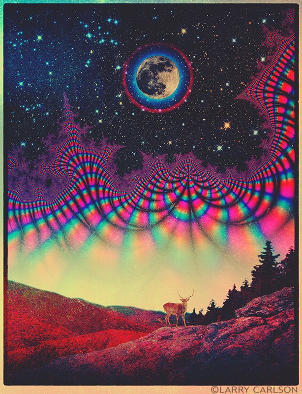 psychedelic moon