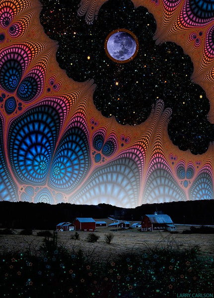 Nightfall at the Edge of the Universe - psychedelic art