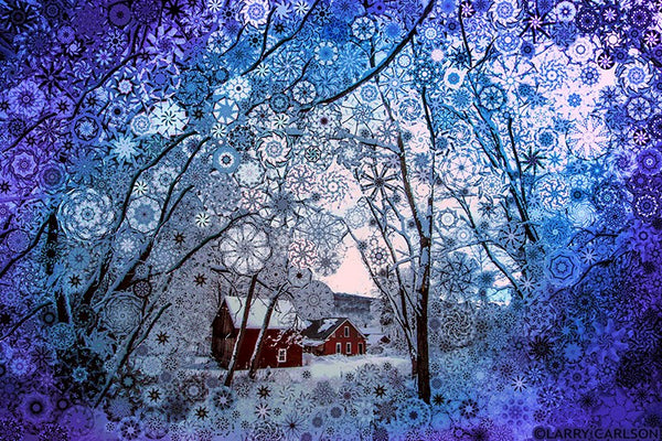Snowstorm in Vermont - psychedelic art