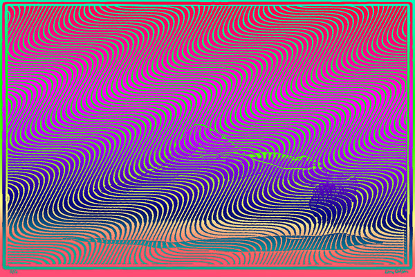 Wavy 23 - Levitate - Violet Pink Edition - psychedelic art