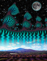 Moon Waves - psychedelic art