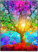 Rainbow Star Tree - psychedelic art