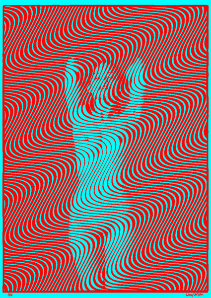 Wavy 26 - Red Blue Edition - psychedelic art