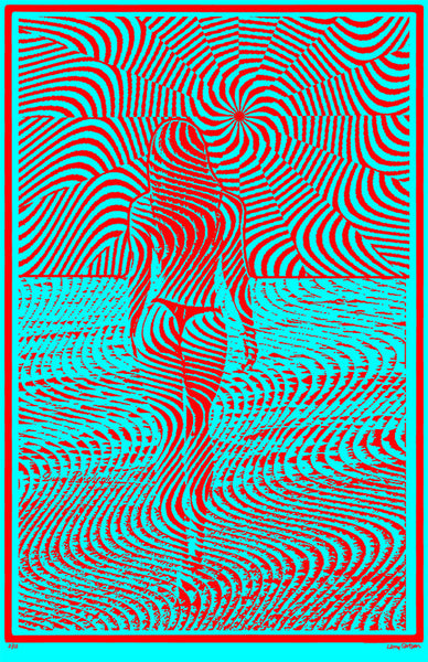 Wavy 49 - Red Blue Edition - psychedelic art