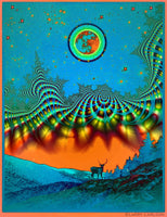 Full Buck Moon / Blue Print - psychedelic art