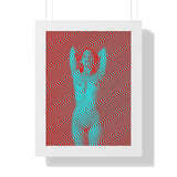 Wavy 26 - Red Blue Edition - Framed Art Print