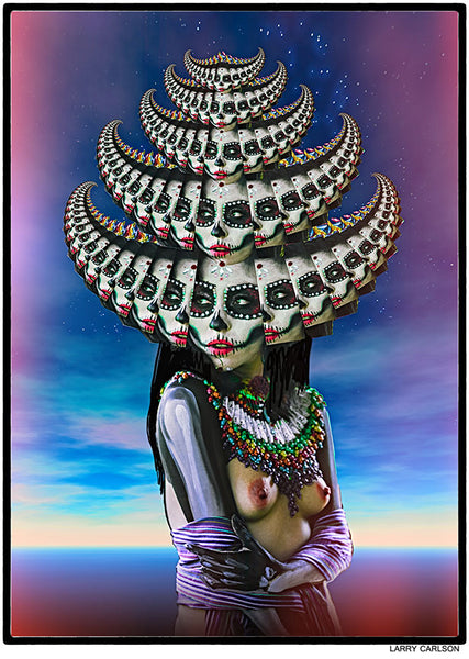 Goddess of Skulls - psychedelic art