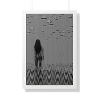 Intergalactic Visionary - Black and White Edition - Framed Art Print