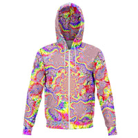 Rainbow Bubbles - Zip-Up Hoodie - psychedelic art