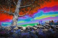 Old Stone Wall - psychedelic art