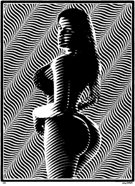 Wavy 39 - Black and White Edition - psychedelic art