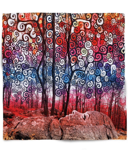 Scribble Forest Bandana - psychedelic art