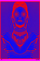Hathor Rising - UltraBlue Edition - psychedelic art