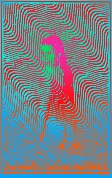 Wavy 19 - Blue Orange Edition - psychedelic art