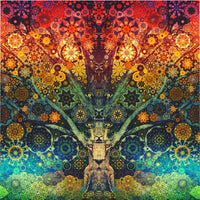 Animal Spirit Tree - Microfiber Duvet Cover - psychedelic art
