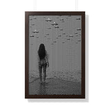 Intergalactic Visionary - Black and White Edition - Framed Art Print