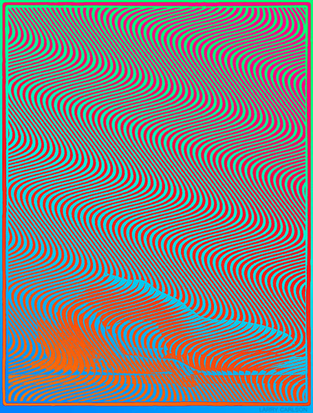 Wavy 14 - Orange Sunshine Edition - psychedelic art