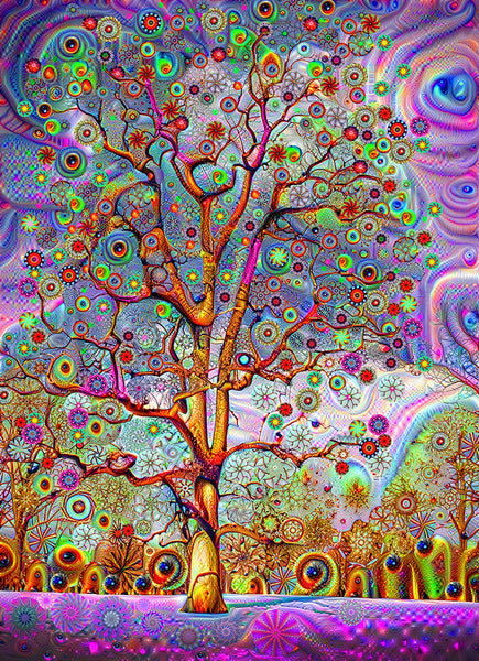 trippy tree paintings