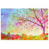 Star Tree on the Hill - Canvas - psychedelic art