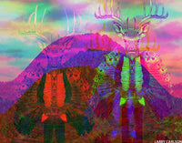 Deer Owl Mountain - psychedelic art