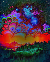Nevada Night Flight Two - psychedelic art