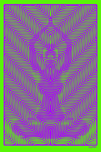 Medijate Vibrate - Purple Green Edition - psychedelic art